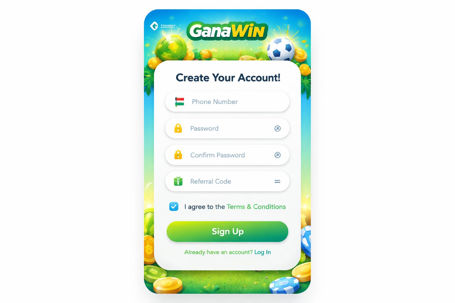 Registro de nuevo usuario y configuración de cuenta GanaWIN
